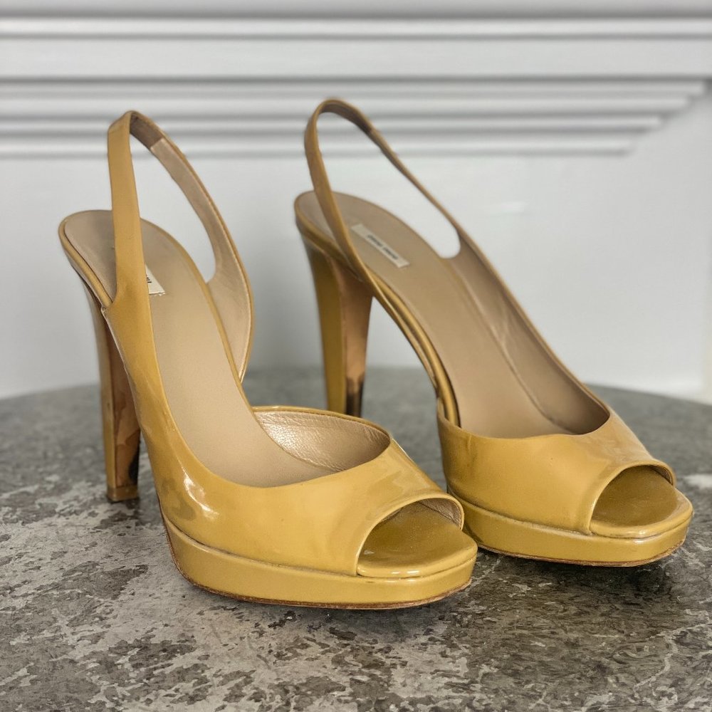 MIU MIU Heels, Yellow, sz 38.5